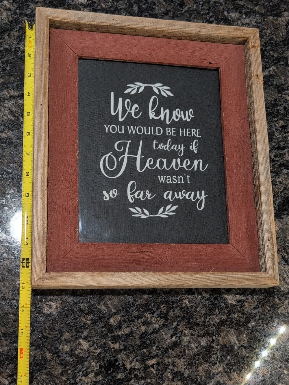 Rustic Red & Natural Wood Framed Sentiment Wedding Sign